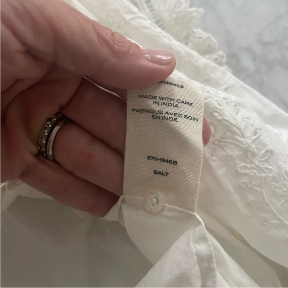 DÔEN Cream Lace-Trimmed Top Traveler top - Picture 5 of 5